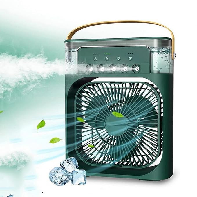 Powerful, Cool, Portable 3 in 1 Personal Cooler, Misting Fan and Humidifier with Night Light