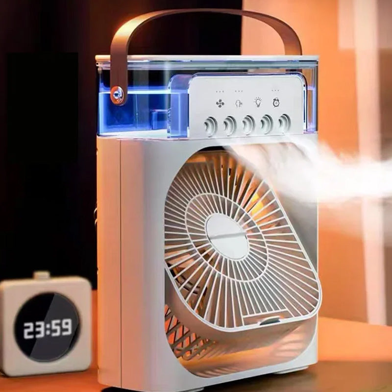 Powerful, Cool, Portable 3 in 1 Personal Cooler, Misting Fan and Humidifier with Night Light