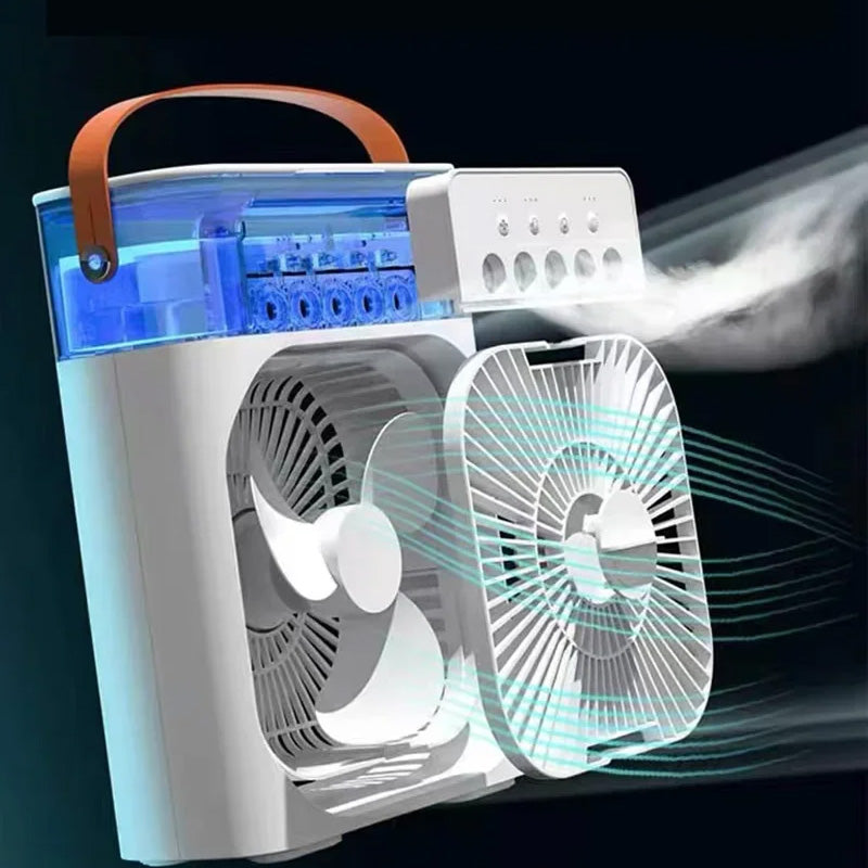 Powerful, Cool, Portable 3 in 1 Personal Cooler, Misting Fan and Humidifier with Night Light