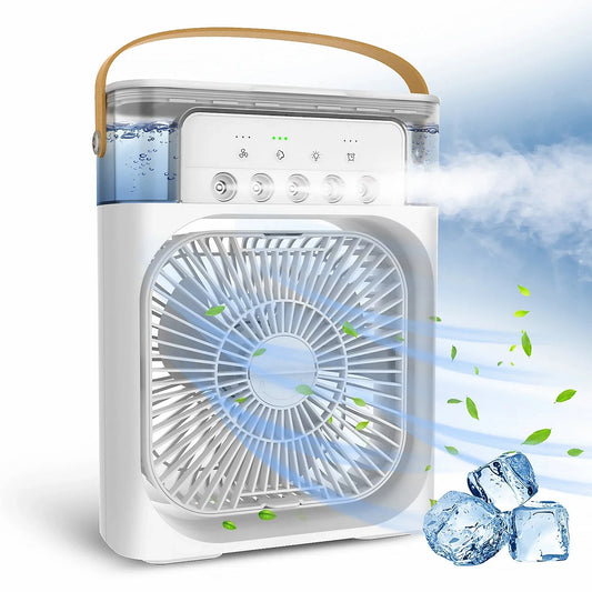 Powerful, Cool, Portable 3 in 1 Personal Cooler, Misting Fan and Humidifier with Night Light