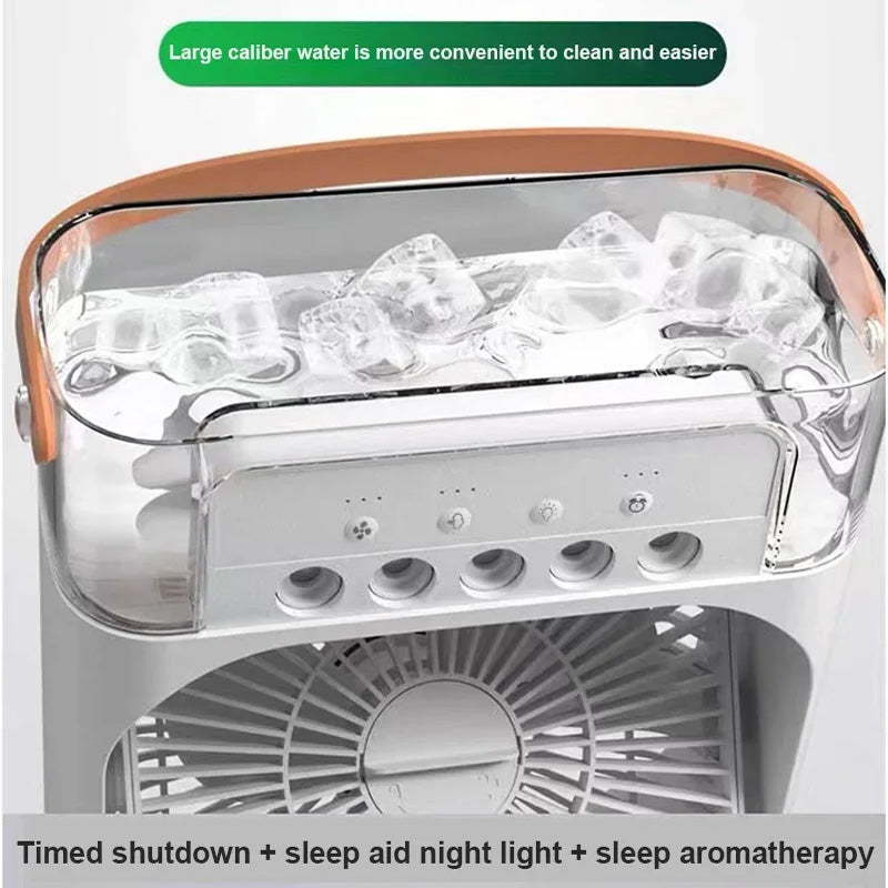 Powerful, Cool, Portable 3 in 1 Personal Cooler, Misting Fan and Humidifier with Night Light